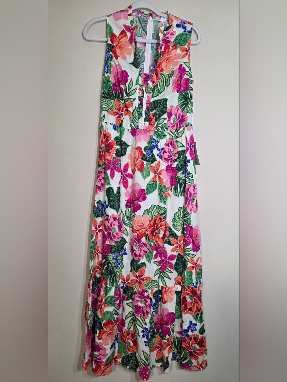 London Times NWT Tropical Floral Maxi Dress Size 8 - Picture 2 of 5